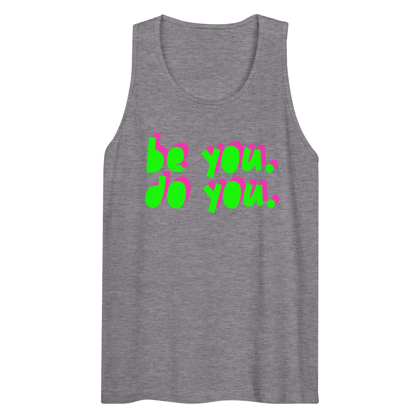 BYDY - Neon Green/Hot Pink Logo - Men’s Tank