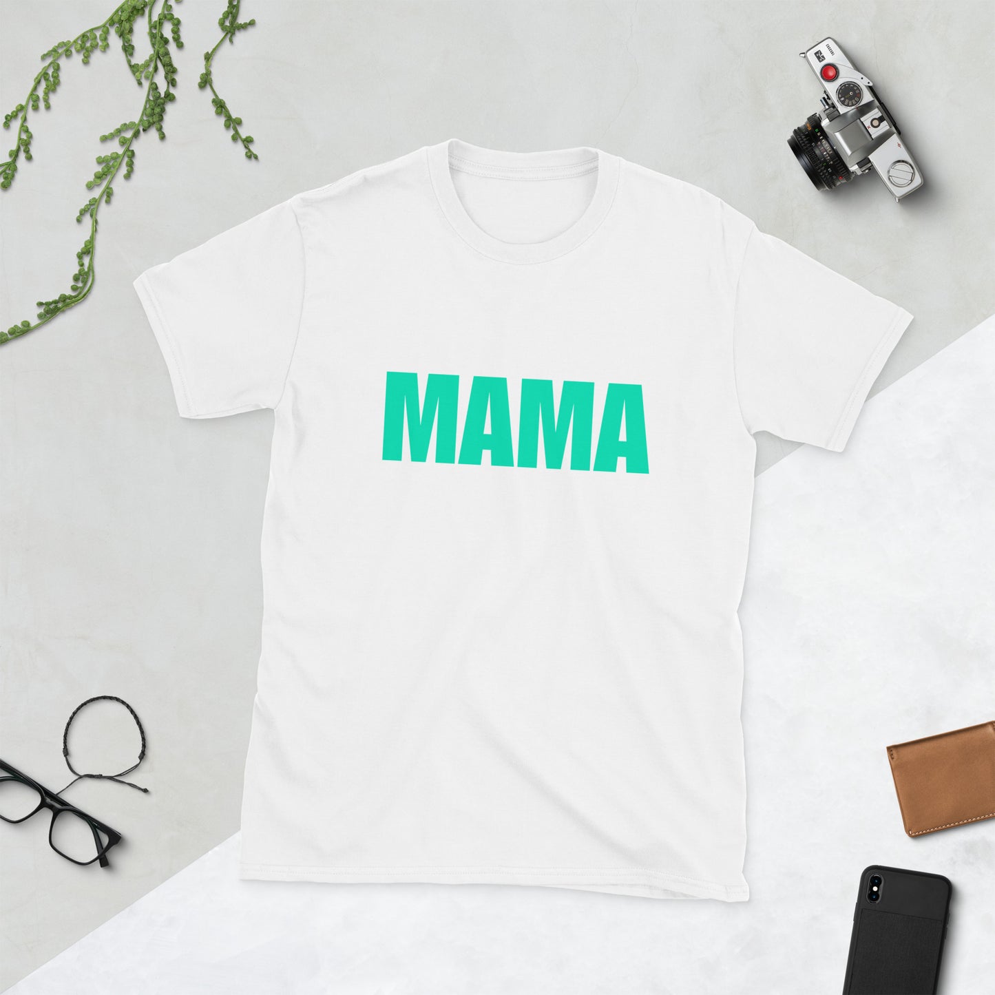 Mama - Teal Logo - Adult T-Shirt