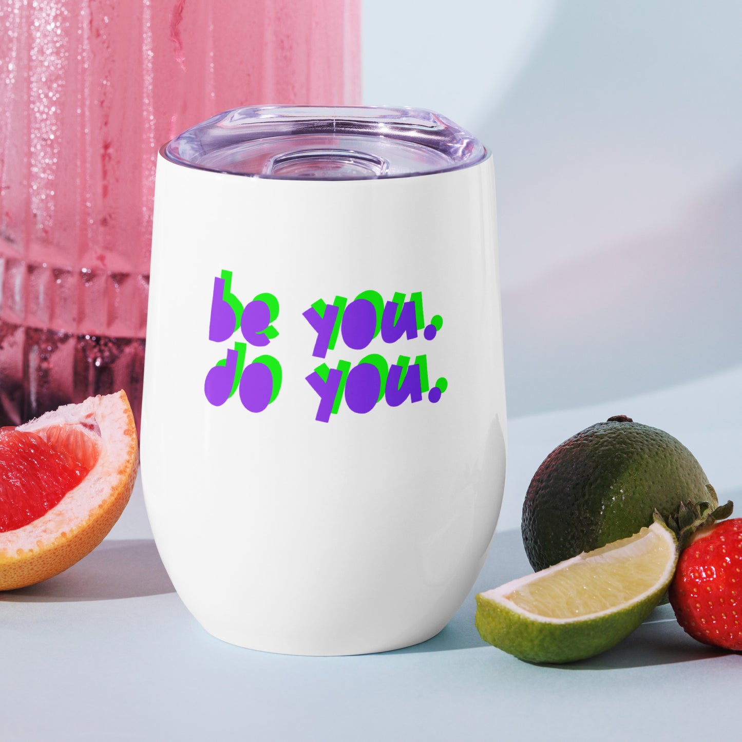 BYDY - Purple/Lime Green Logo - 12 oz Tumbler