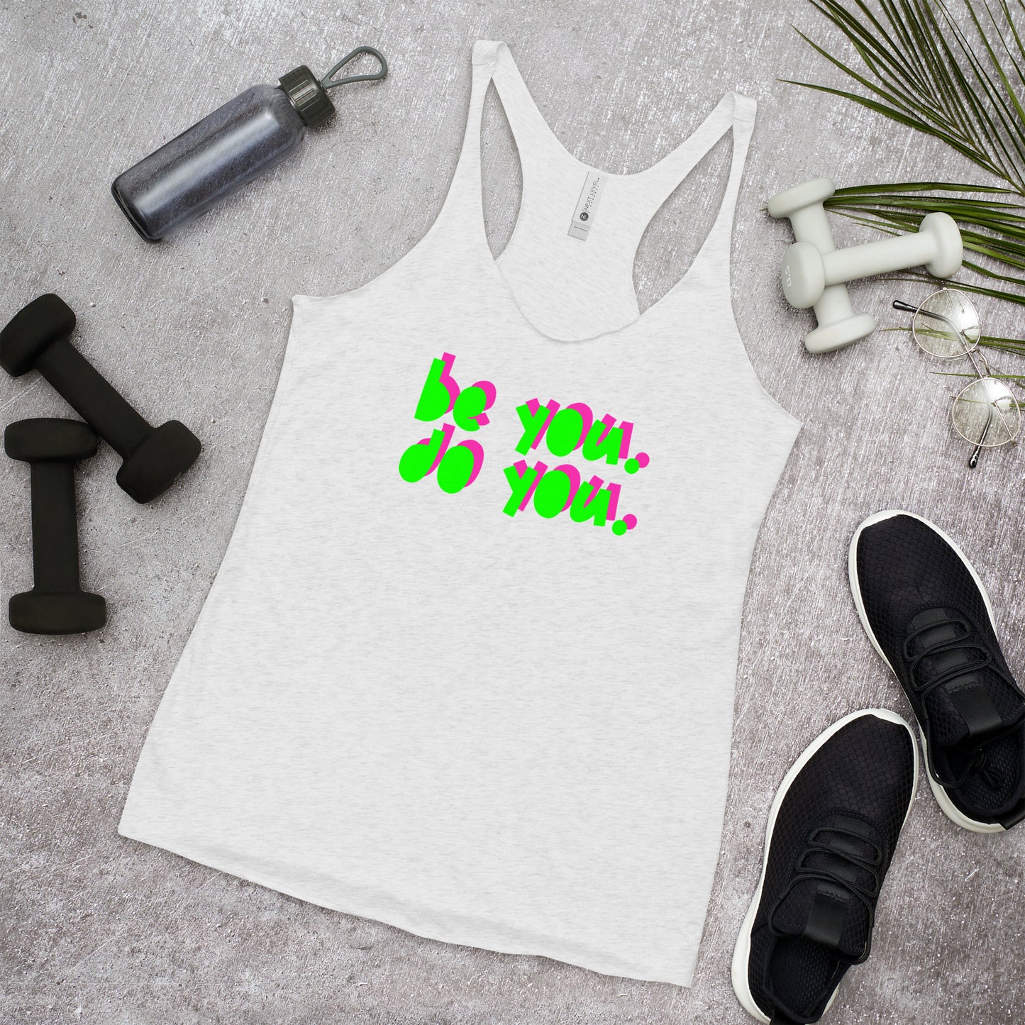 BYDY - Neon Green/Hot Pink Logo - Women's Tank