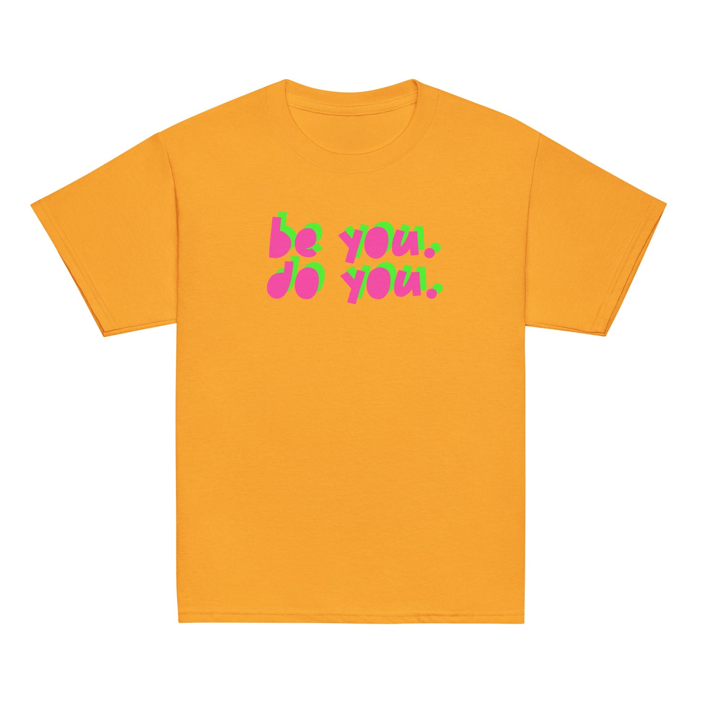 BYDY - Hot Pink/Lime Green Logo - Kids Tee