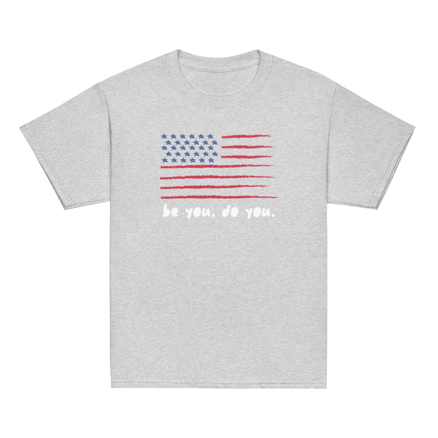 BYDY - American Flag Logo - Kids Tee
