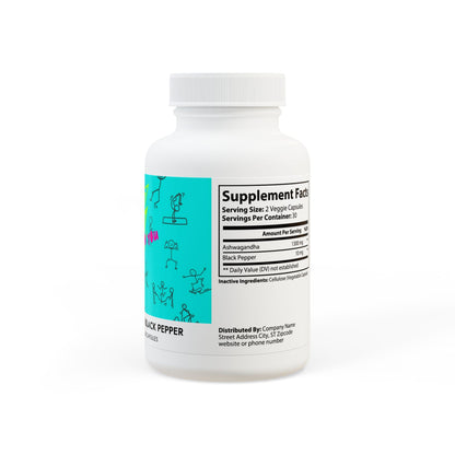 Ashwagandha and Black Pepper Supplement (60 capsules)