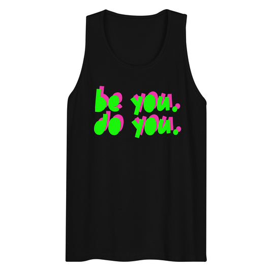 BYDY - Neon Green/Hot Pink Logo - Men’s Tank