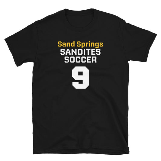 Sandites Soccer #9 - Adult T-shirt