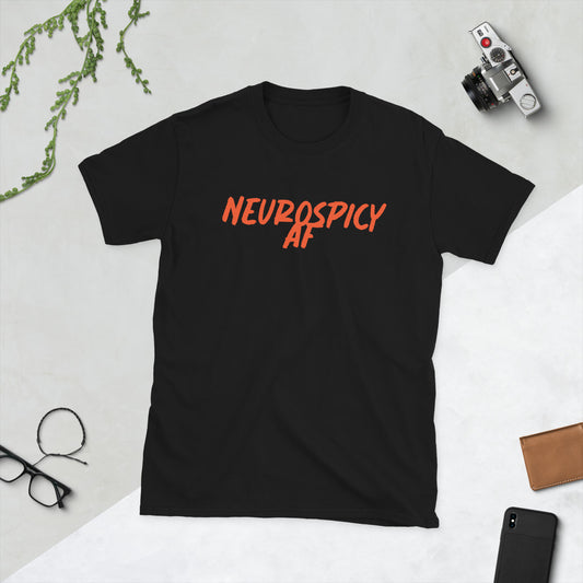 Neurospicy AF - Orange Logo - Adult T-Shirt