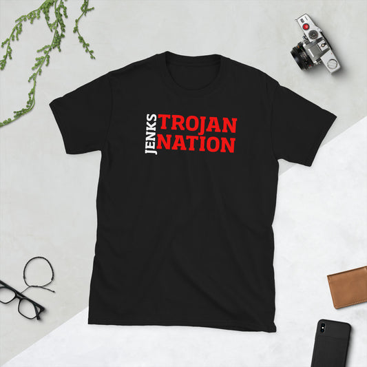 Jenks - Trojan Nation - Adult T-Shirt