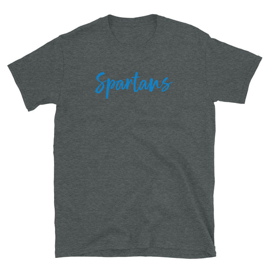 Bixby Spartans - Blue Logo - Adult T-Shirt