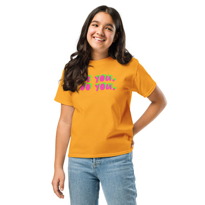 BYDY - Hot Pink/Lime Green Logo - Kids Tee