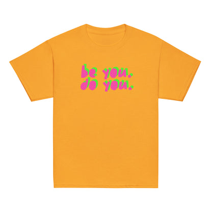 BYDY - Hot Pink/Lime Green Logo - Kids Tee
