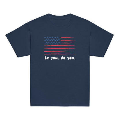 BYDY - American Flag Logo - Kids Tee